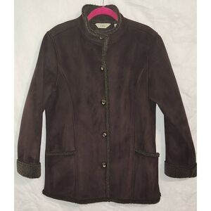 LL Bean Faux Suede Sherpa Jacket